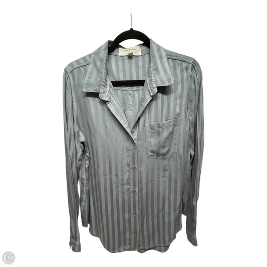 Top Long Sleeve By Cloth & Stone In Blue, Size: L