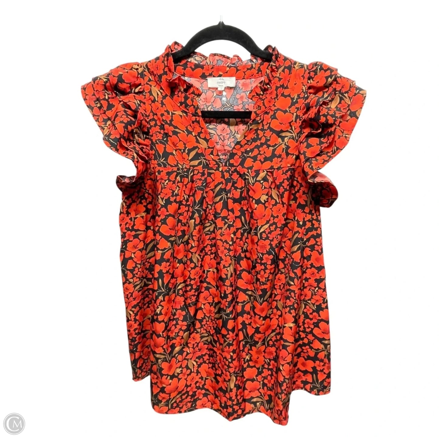 Top Short Sleeve By Entro In Black & Red, Size: S