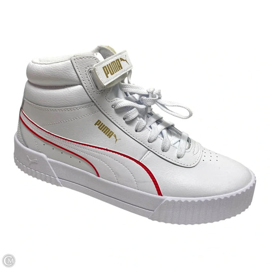 Shoes Sneakers By Puma In Red & White, Size: 9