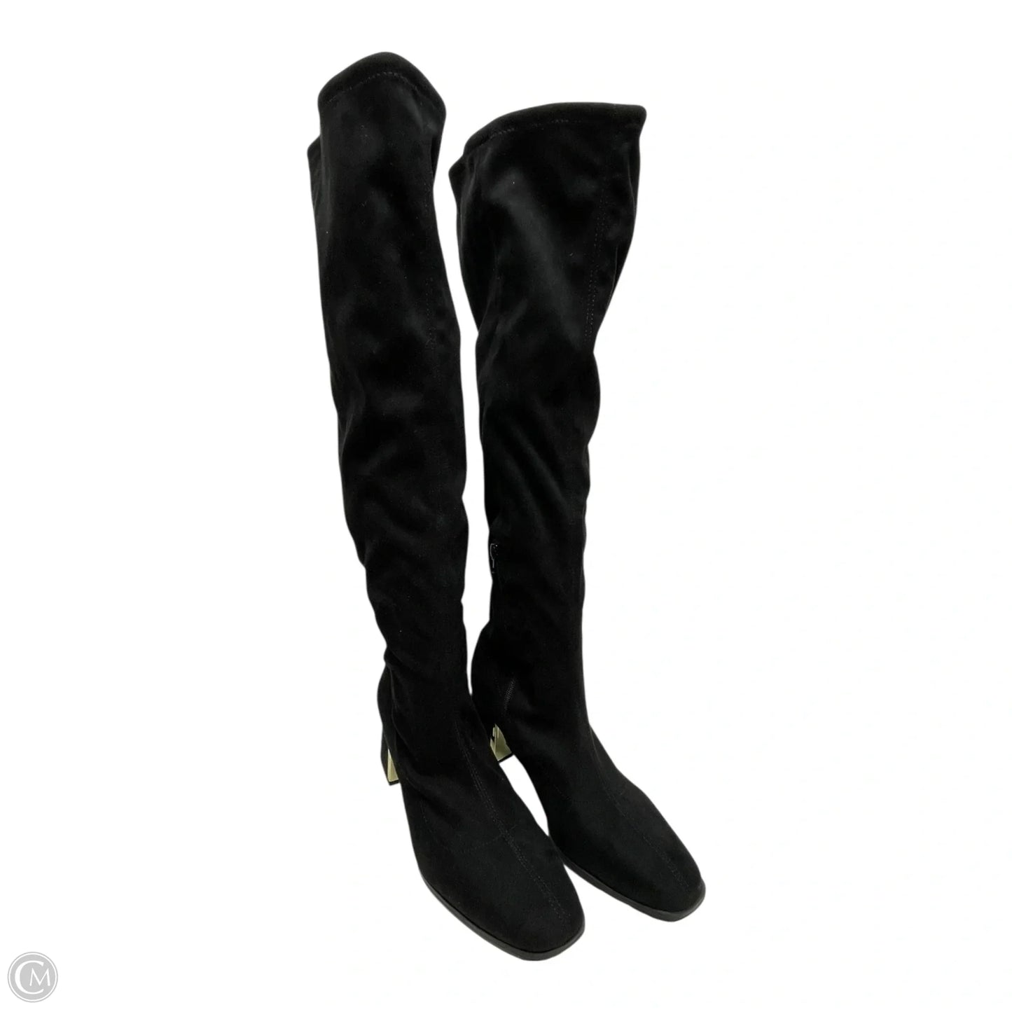 Boots Over-the-knee Heels By Alfani In Black & Gold, Size: 11