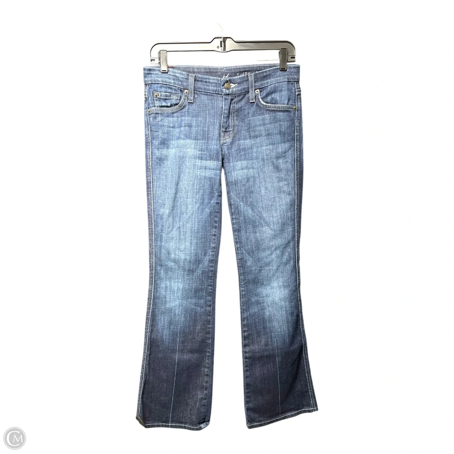 Jeans Flared By 7 For All Mankind In Blue Denim, Size: 6