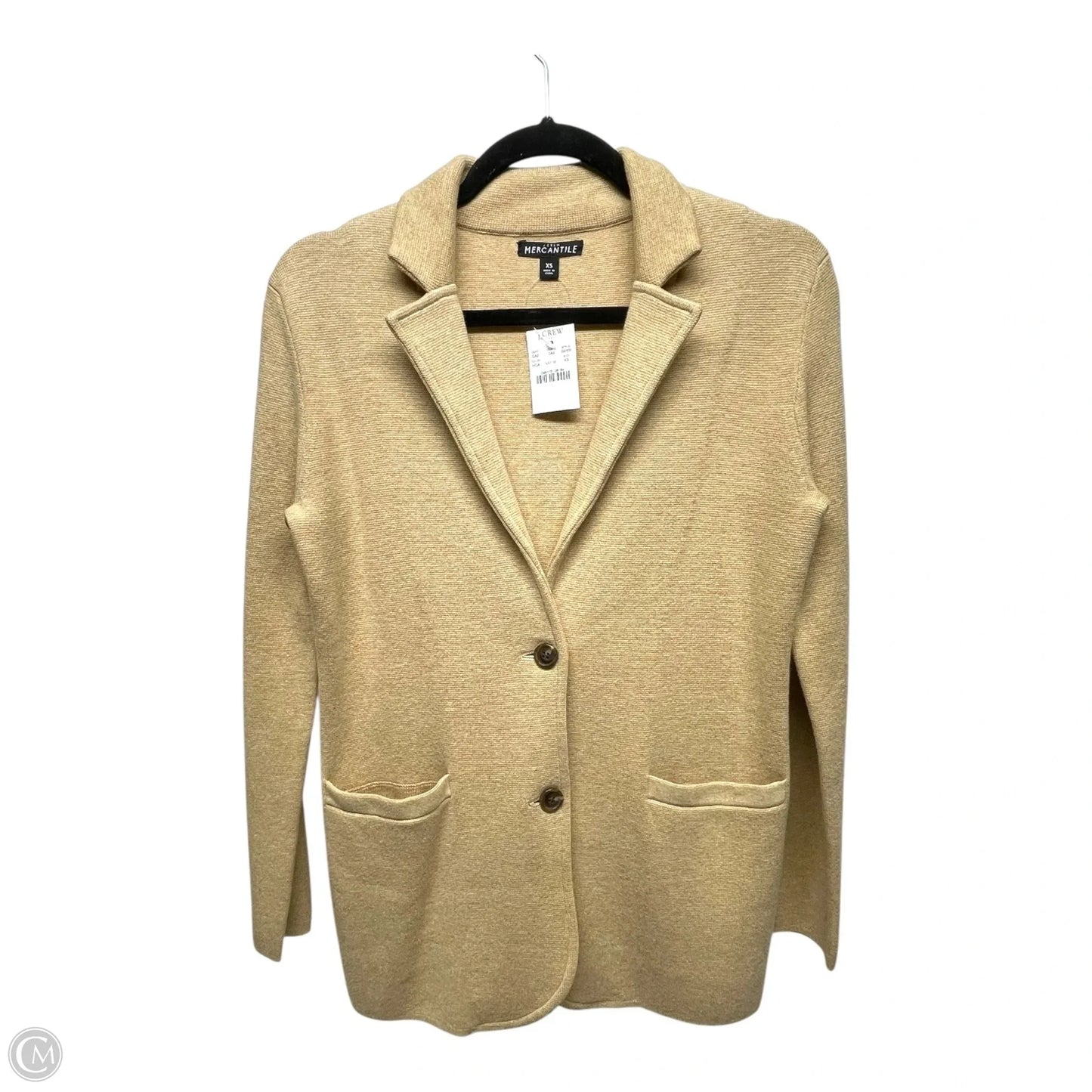 Sweater Cardigan By J. Crew In Tan, Size: Xs