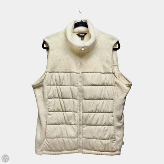 Vest Puffer & Quilted By Fila In Cream, Size: 2x
