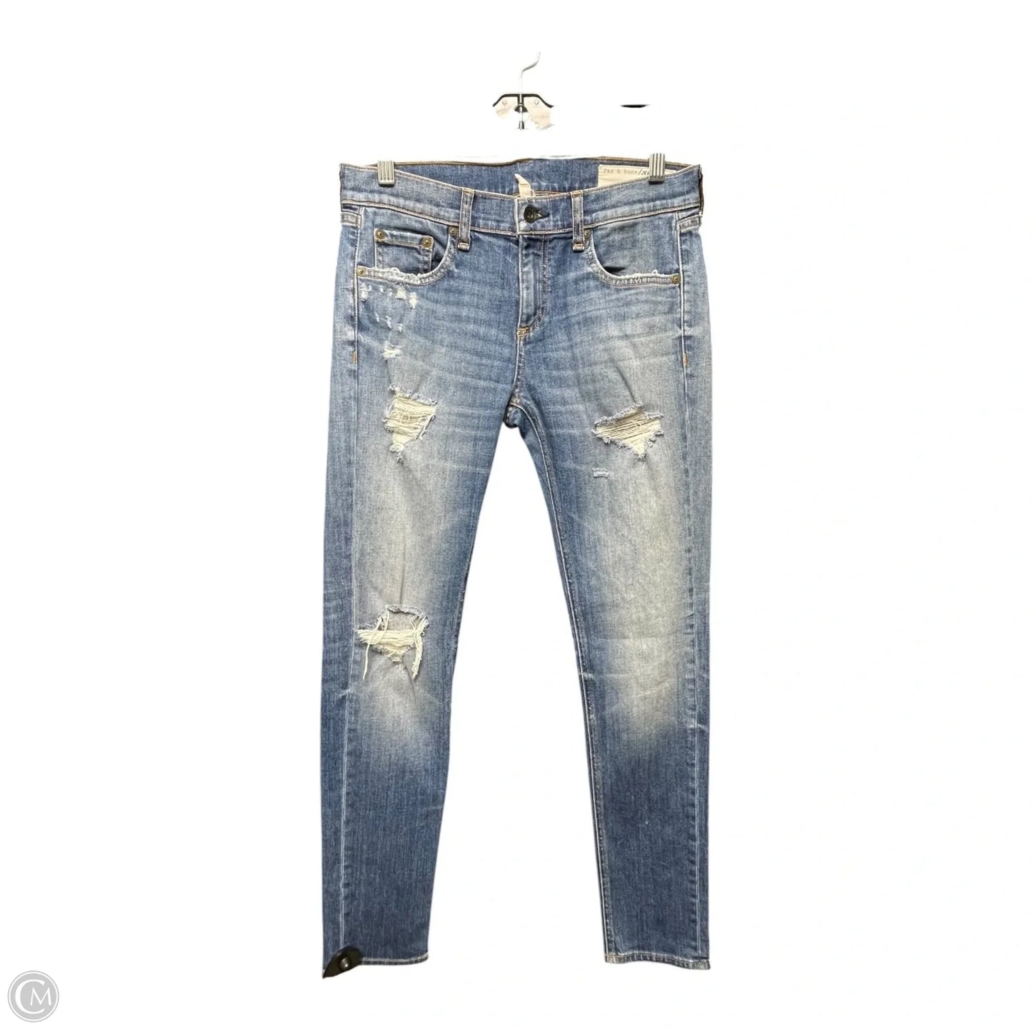Jeans Skinny By Rag And Bone In Blue Denim, Size: 2
