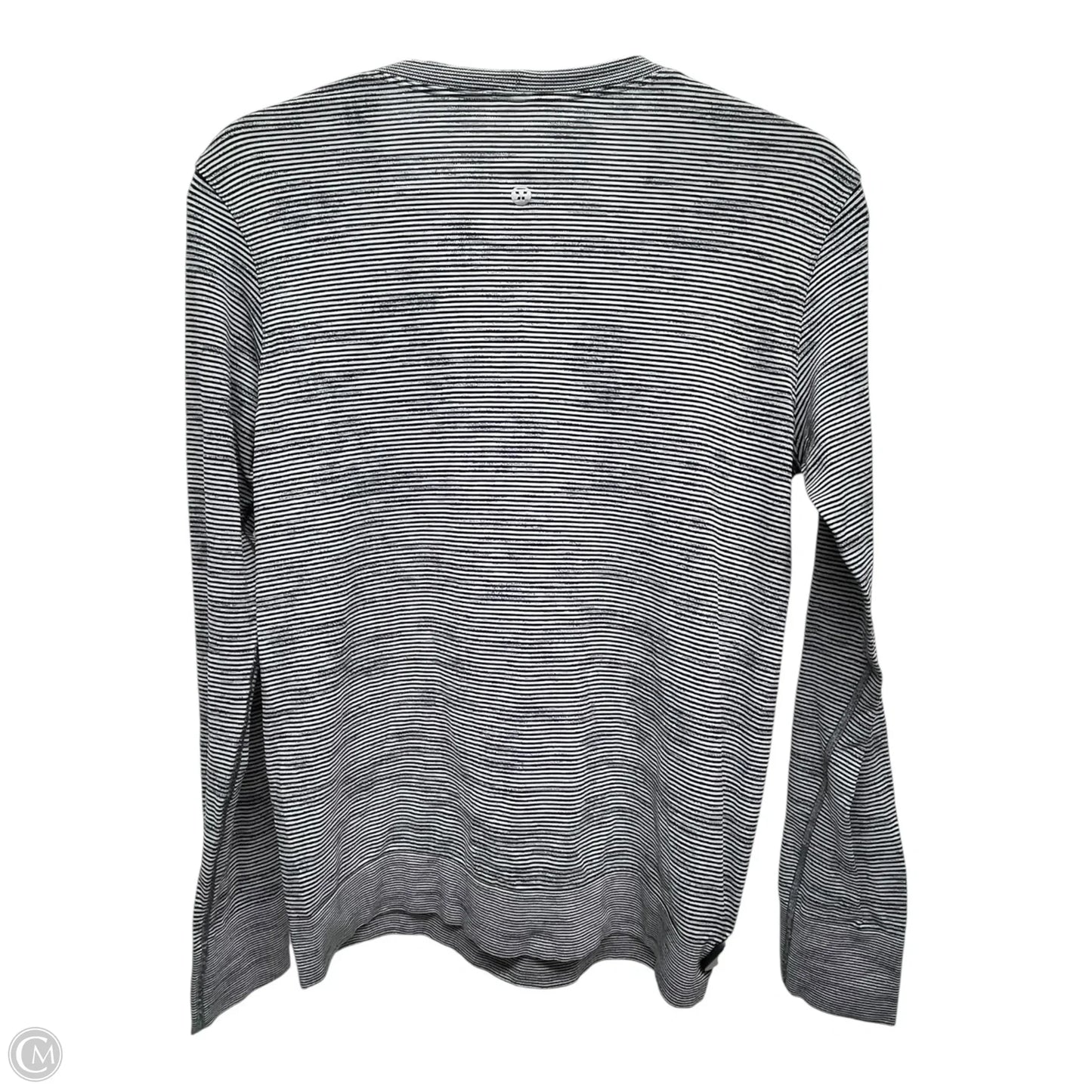 Athletic Top Long Sleeve Crewneck By Lululemon In Striped Pattern, Size: L