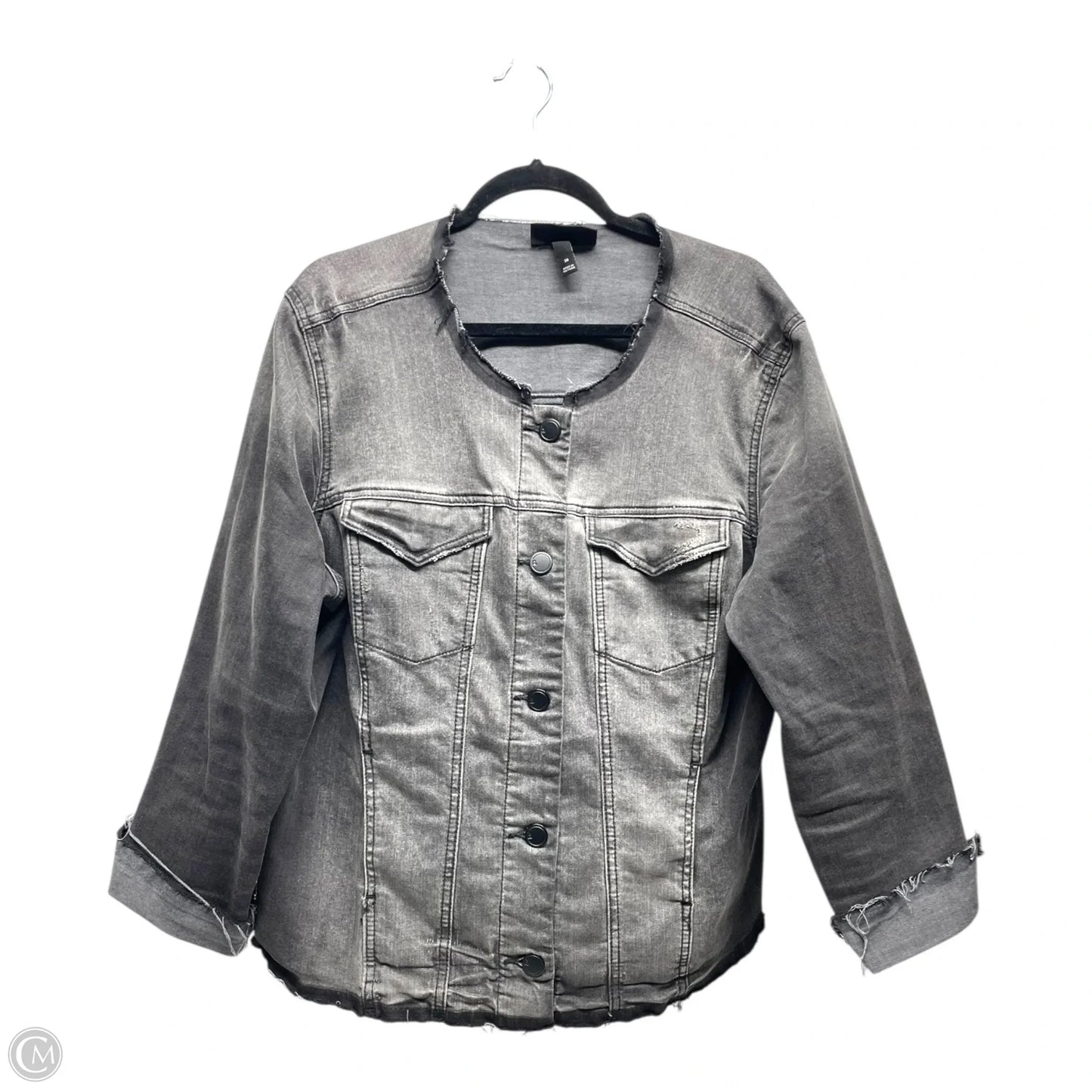 Jacket Denim By Lane Bryant In Grey Denim, Size: 2x