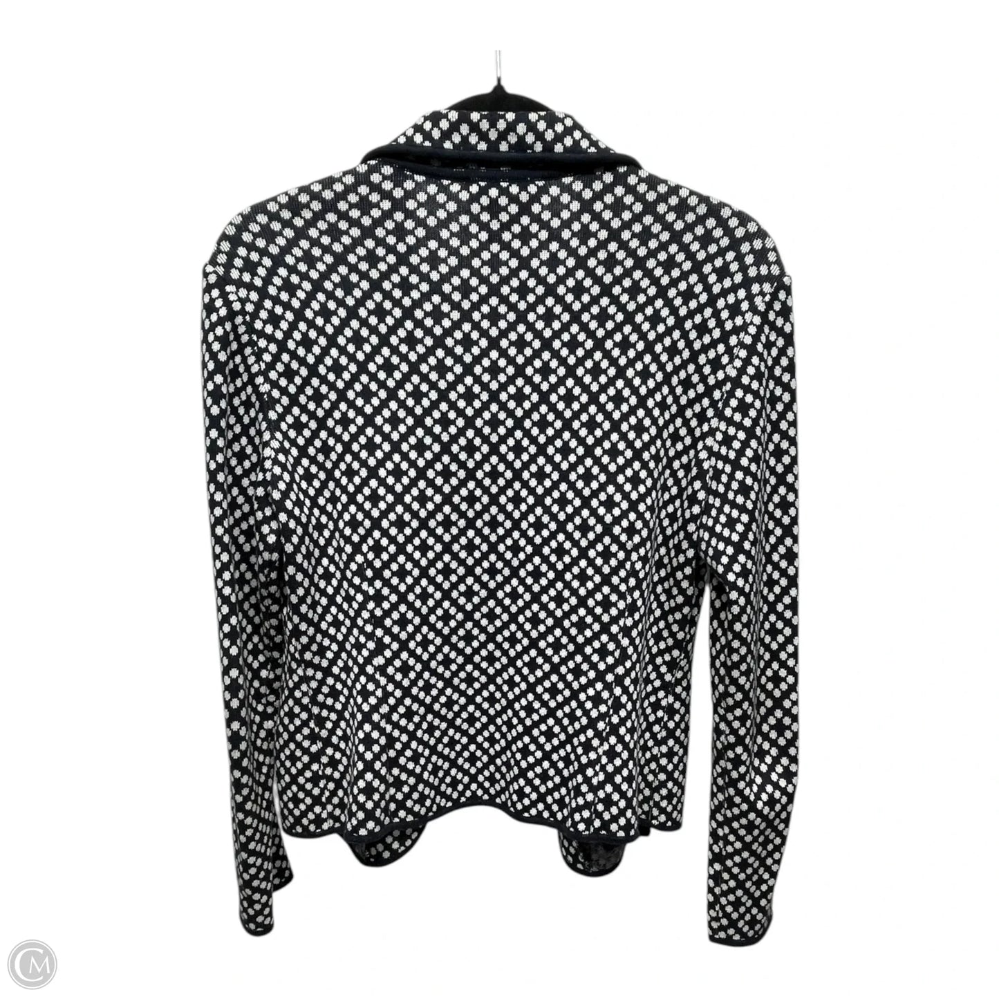 Sweater Cardigan By Talbots In Black & White, Size: S