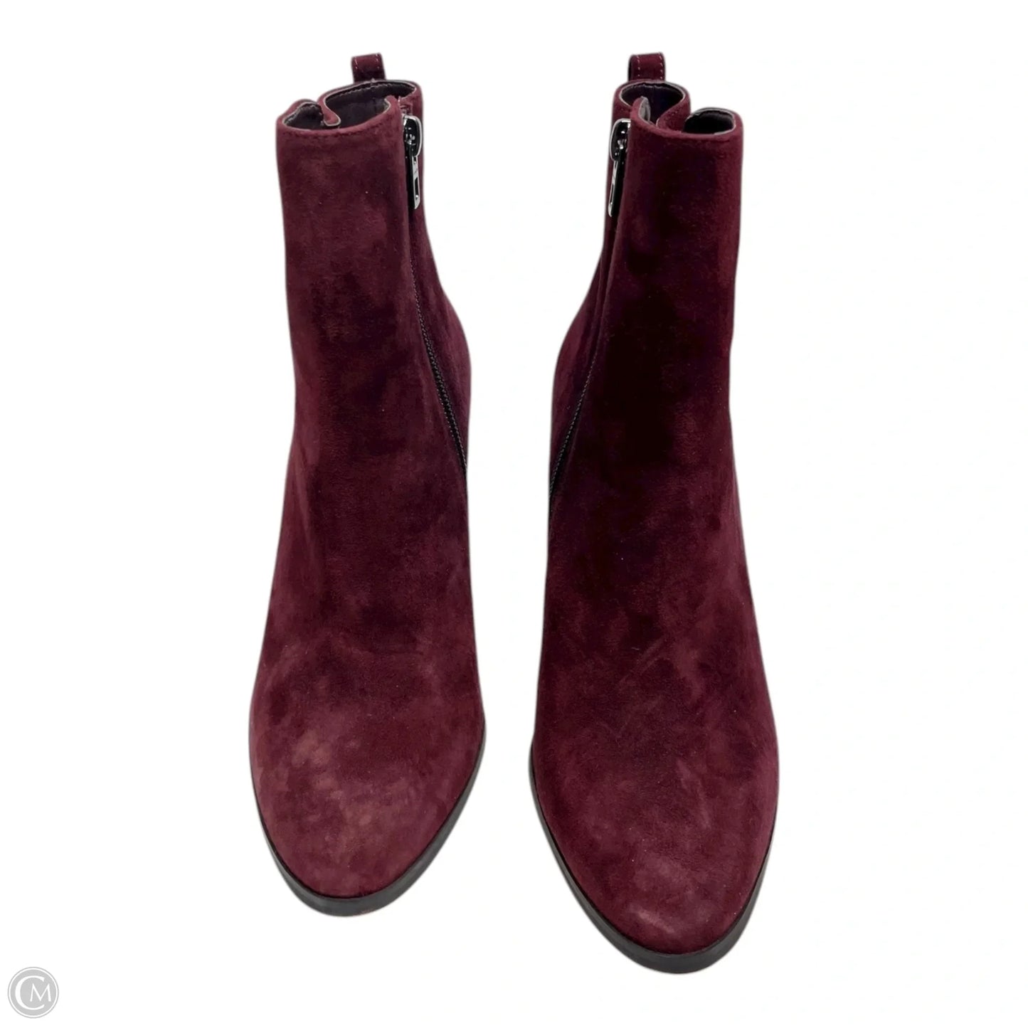 Boots Designer By Coach In Maroon, Size: 6