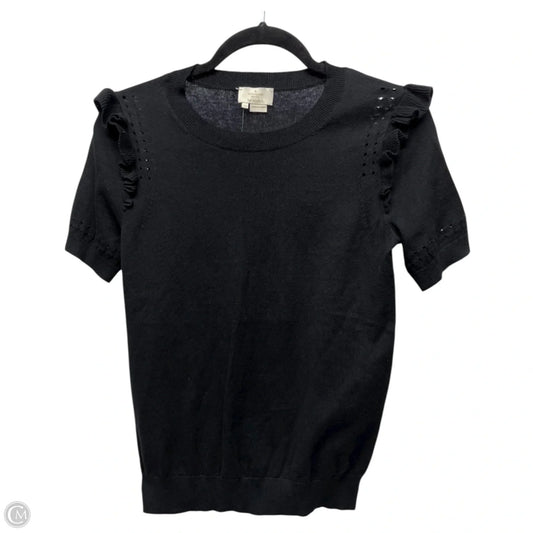 Top Short Sleeve Designer By Kate Spade In Black, Size: Xs