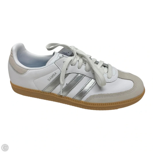 Shoes Sneakers By Adidas In Silver & White, Size: 9.5