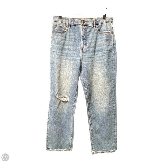 Jeans Straight By Loft In Blue Denim, Size: 8