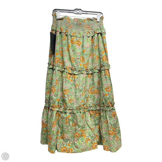 Skirt Midi By HYACINTH HOUSE  In Green & Orange, Size: L