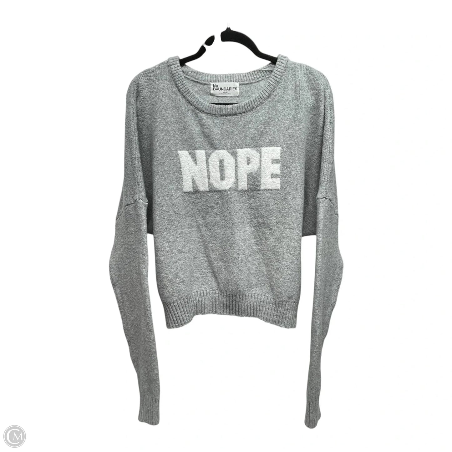 Sweater By No Boundaries In Grey, Size: M