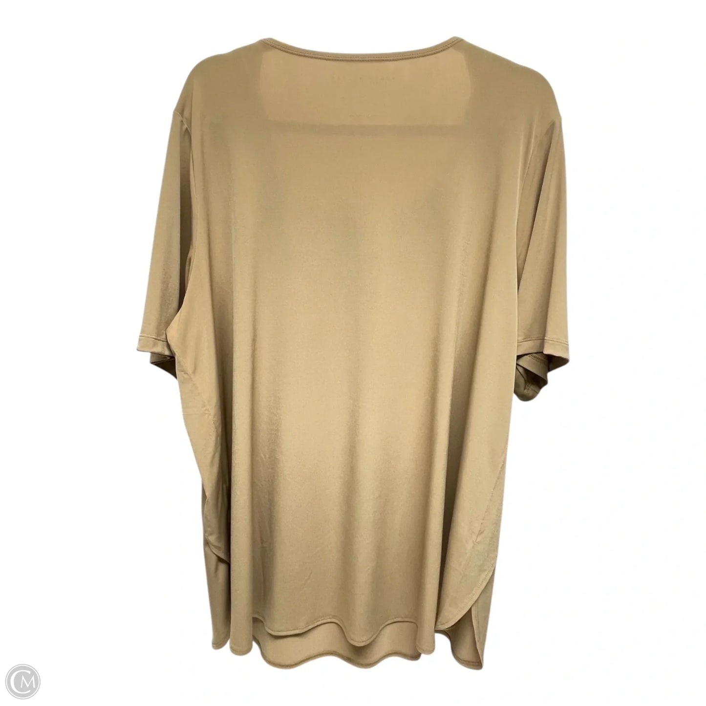 Top Short Sleeve By Susan Graver In Brown, Size: 2x