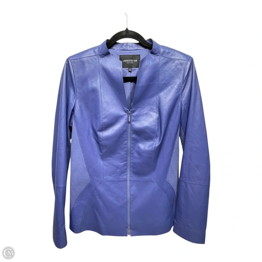 Jacket Designer By Lafayette 148 In Purple, Size: 10