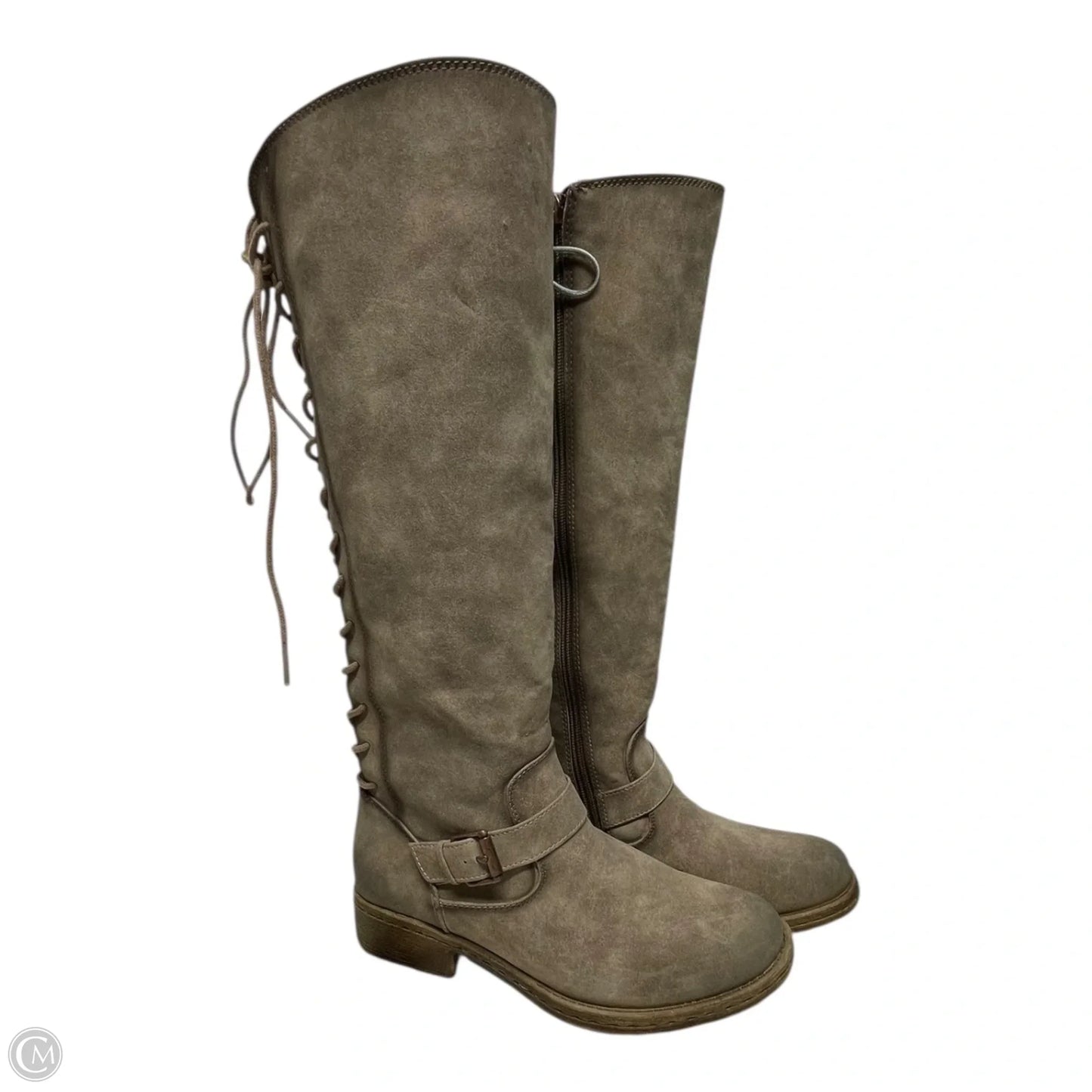 Boots Ankle Flats By Sofft In Taupe, Size: 7.5