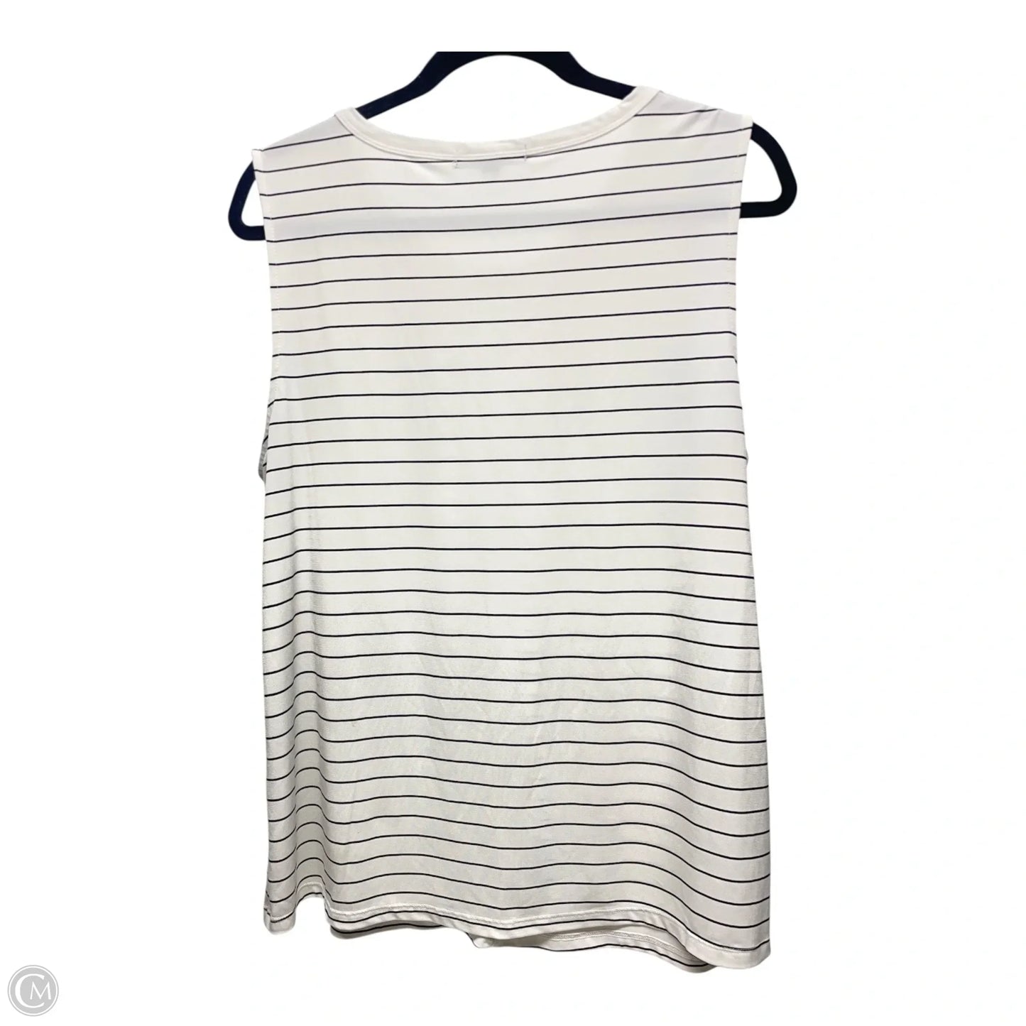 Top Sleeveless By Banana Republic In Black & White, Size: L