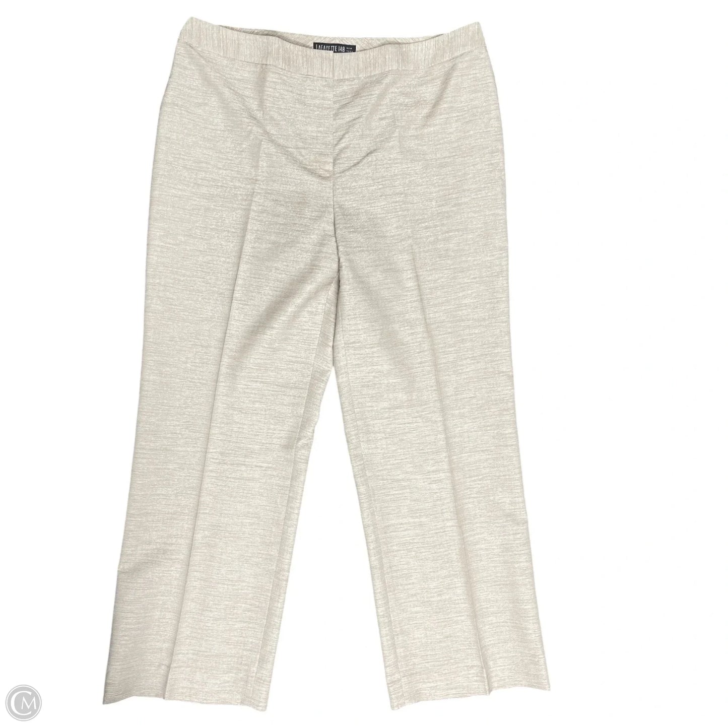 Pants Designer By Lafayette 148 In Cream & Tan, Size: 16