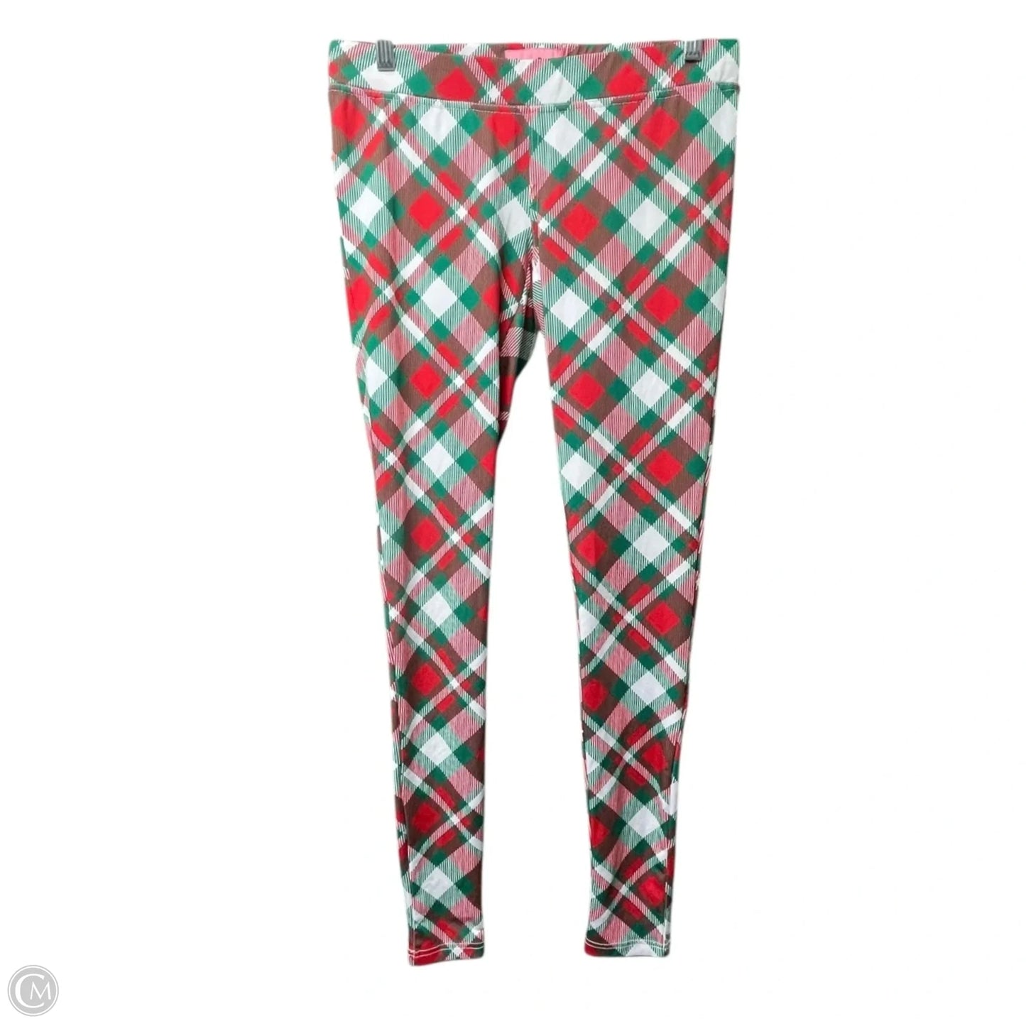 Pants Leggings By TIPSY ELVES In Green & Red, Size: M