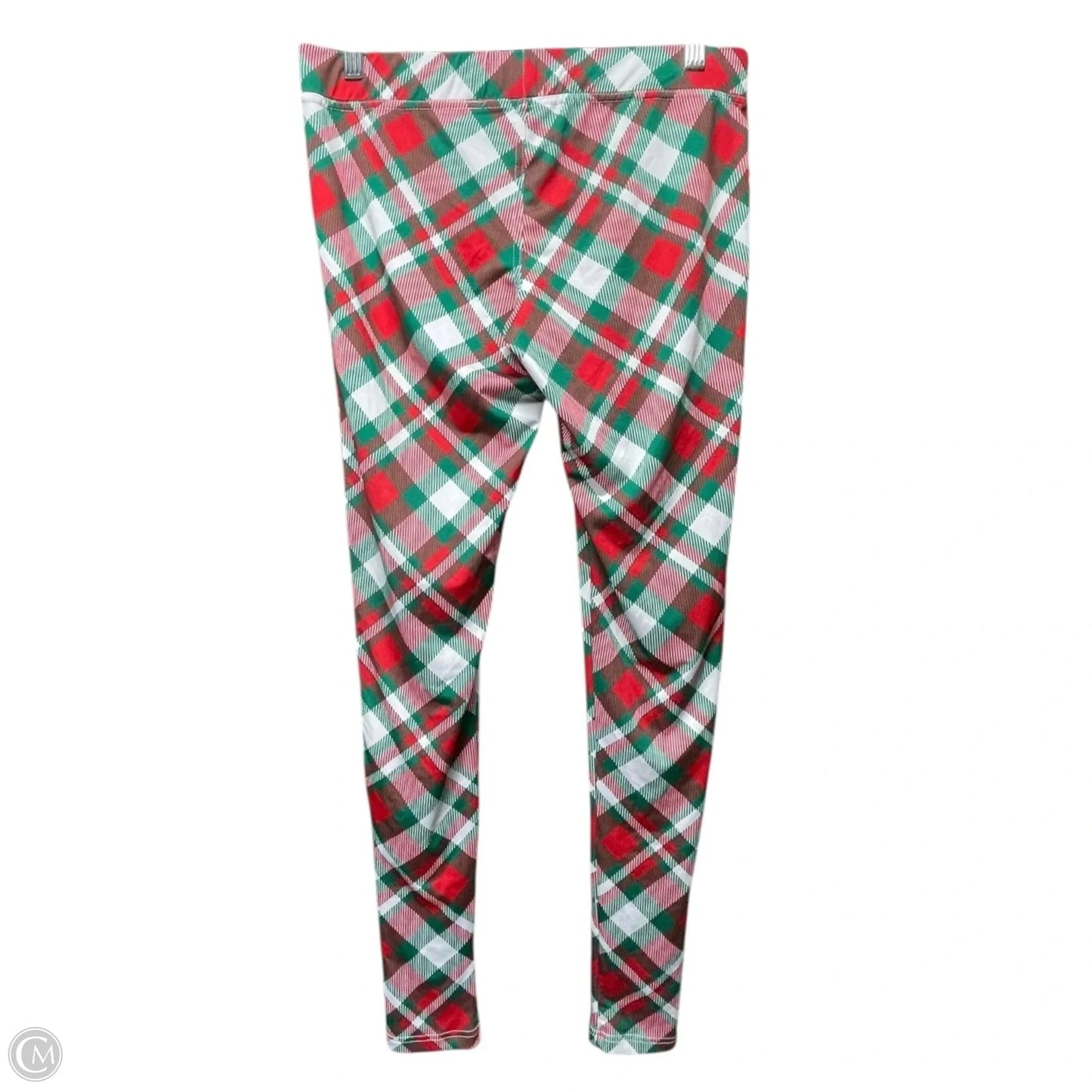 Pants Leggings By TIPSY ELVES In Green & Red, Size: M