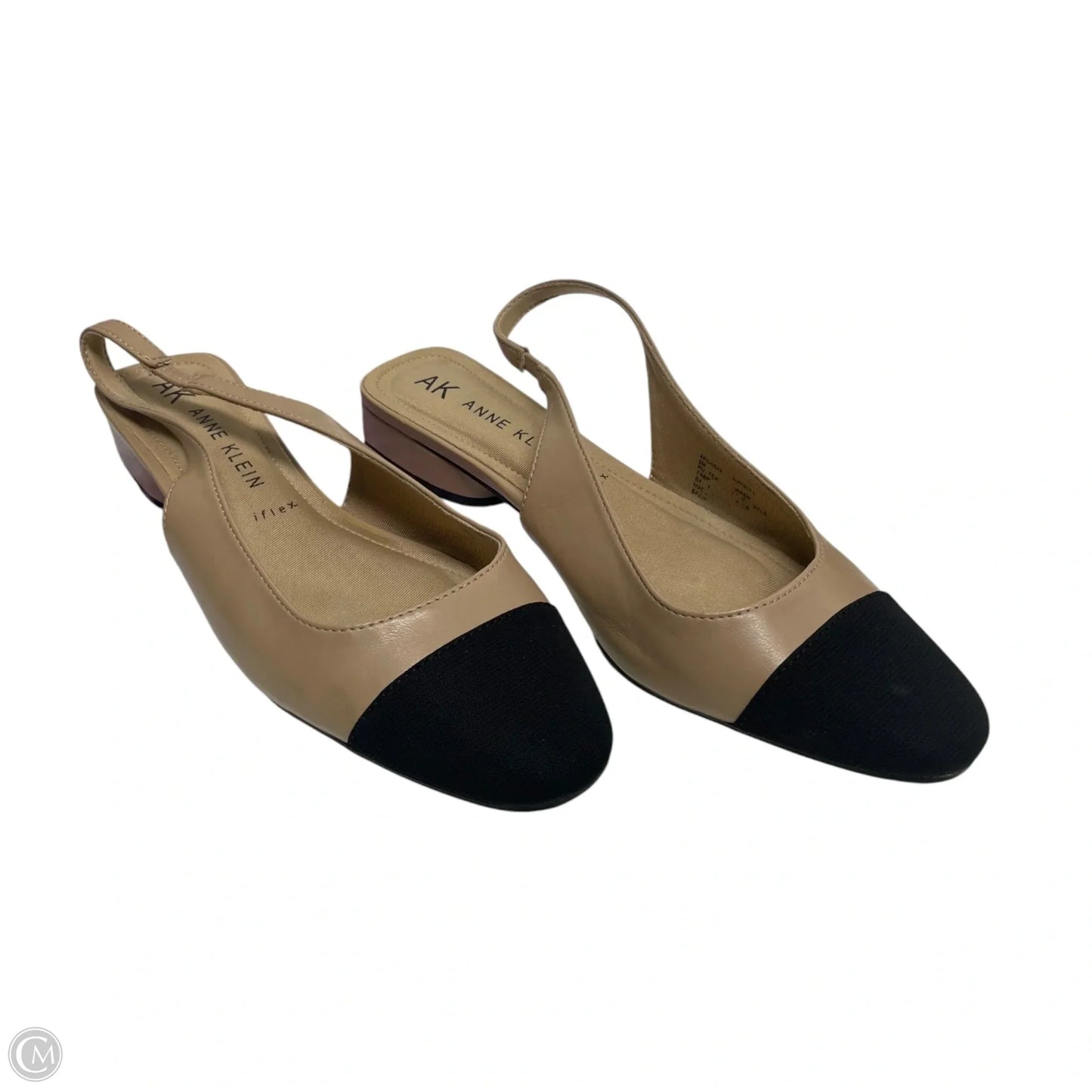 Sandals Flats By Anne Klein In Black & Tan, Size: 9