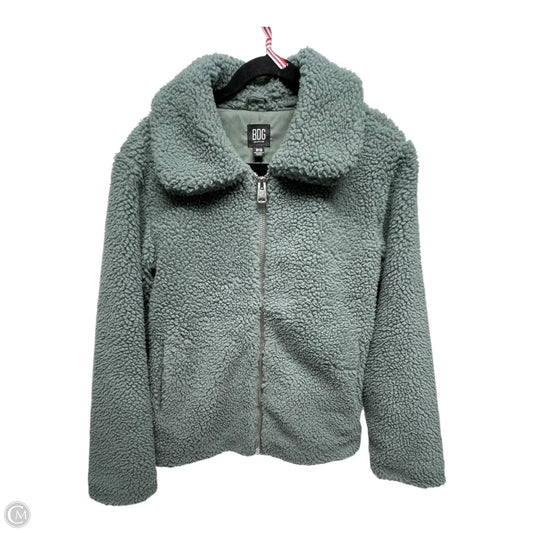 Jacket Faux Fur & Sherpa By Bdg In Green, Size: M