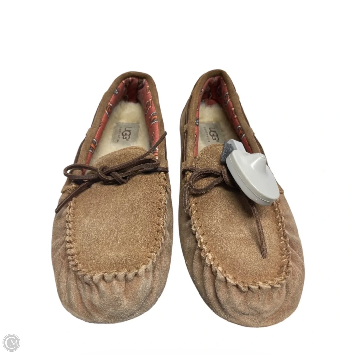 Slippers Designer By Ugg In Brown, Size: 6
