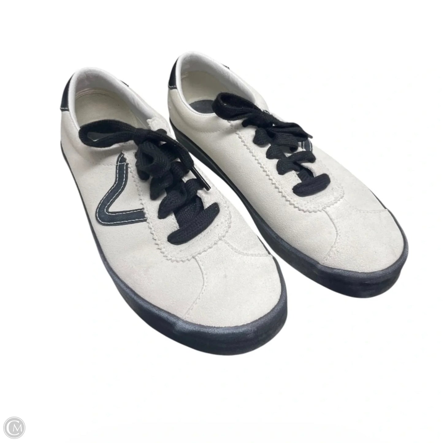 Shoes Athletic By Vans In Black & Cream, Size: 9