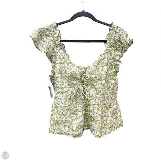 Top Short Sleeve By Old Navy In Floral Print, Size: M