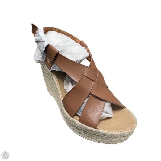 Shoes Heels Wedge By Nina In Brown & Tan, Size: 10