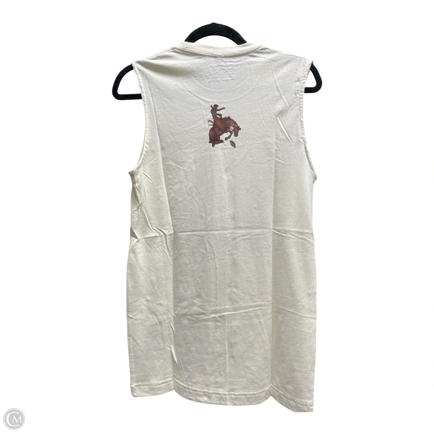 Top Sleeveless By CLOTHES MENTOR  In Cream & Red, Size: M