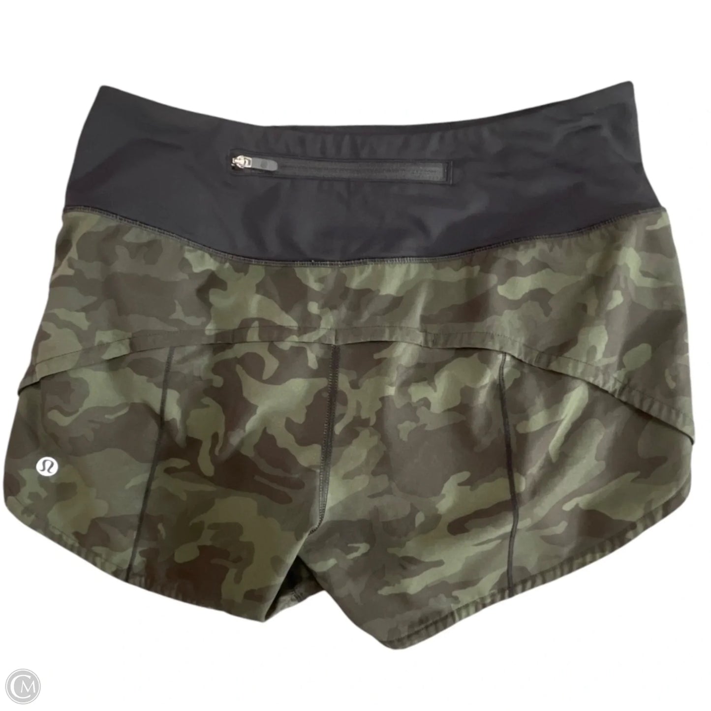 Athletic Shorts By Lululemon In Camouflage Print, Size: 4