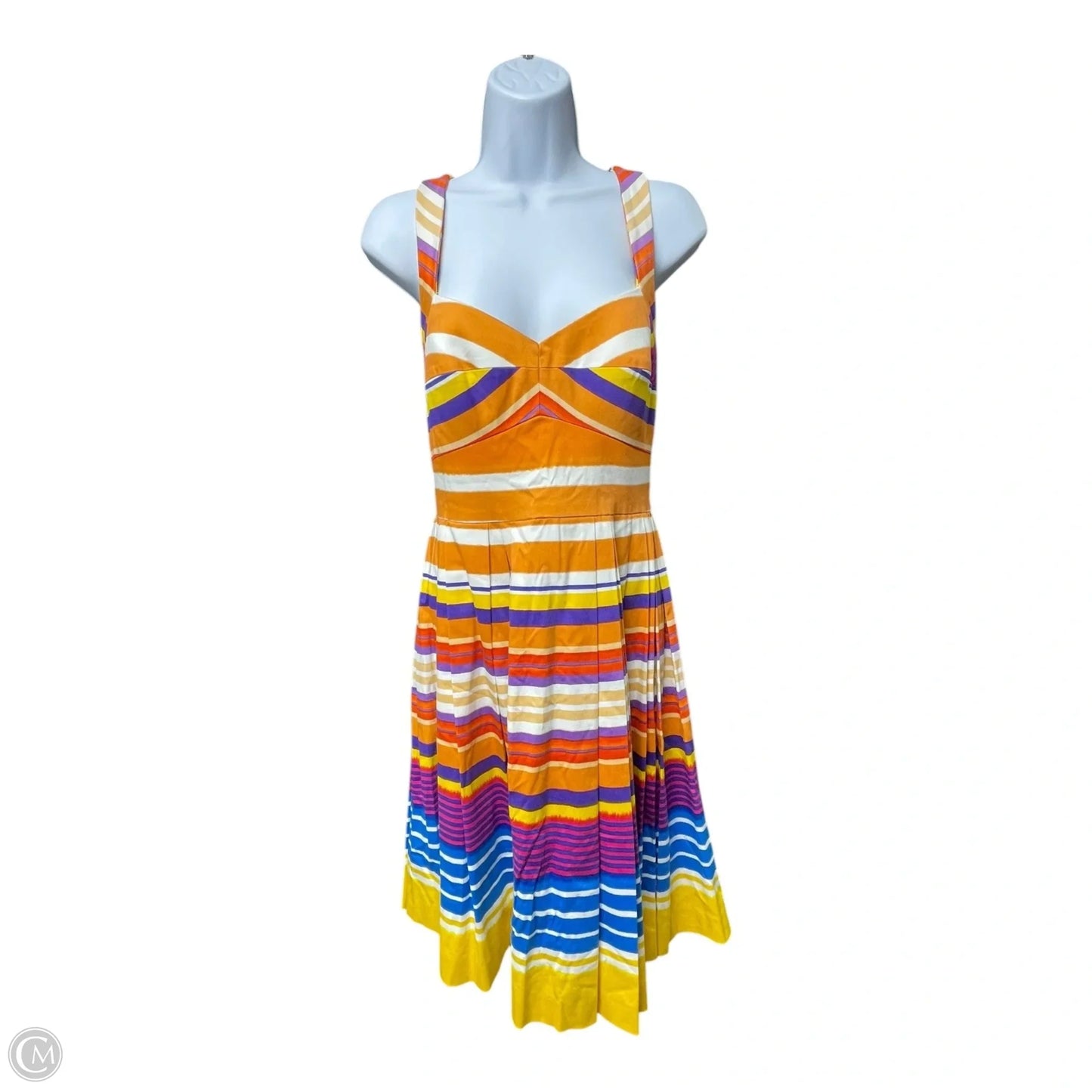 Dress Casual Short By Calvin Klein In Striped Pattern, Size: 4