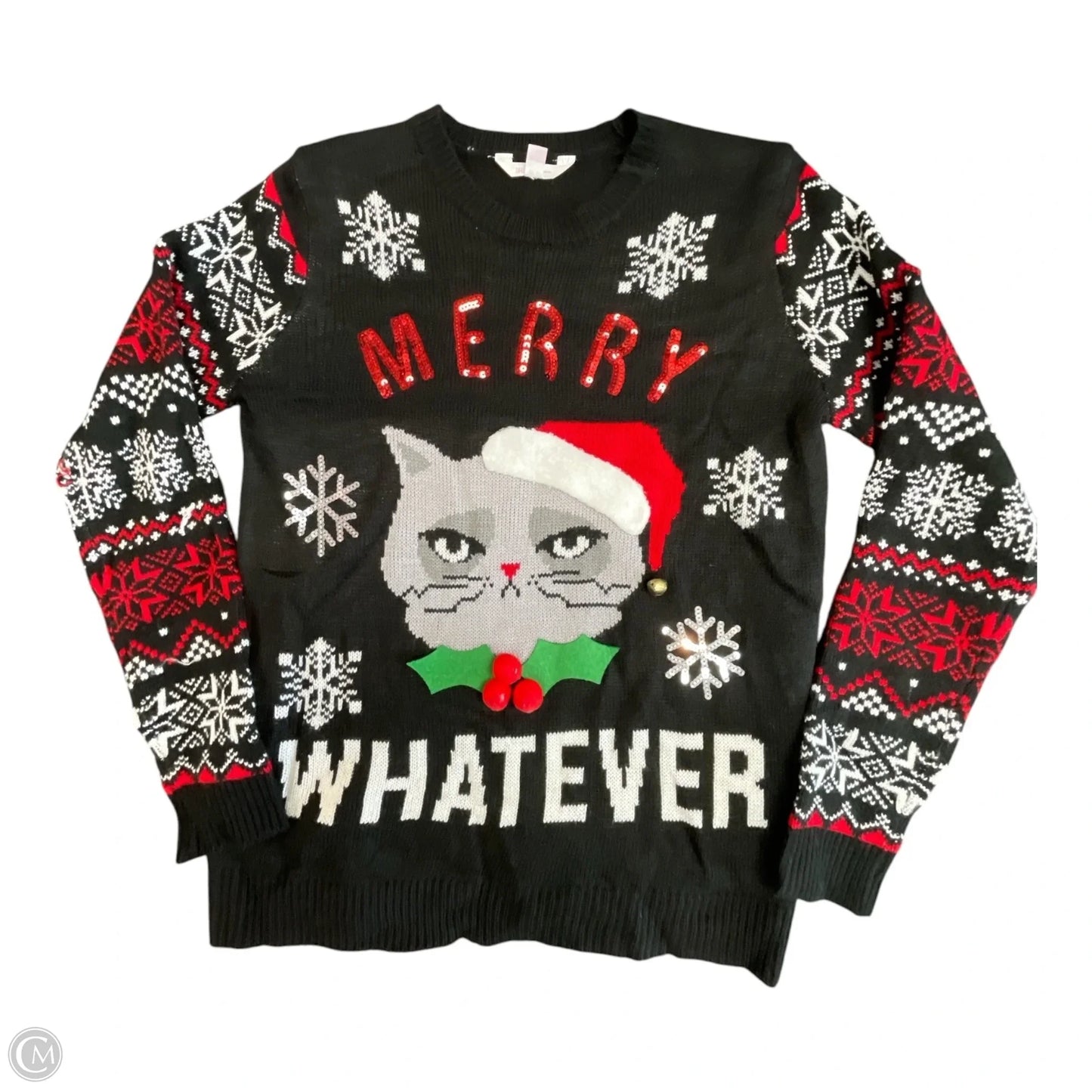 Sweater By No Boundaries In Black & White, Size: L
