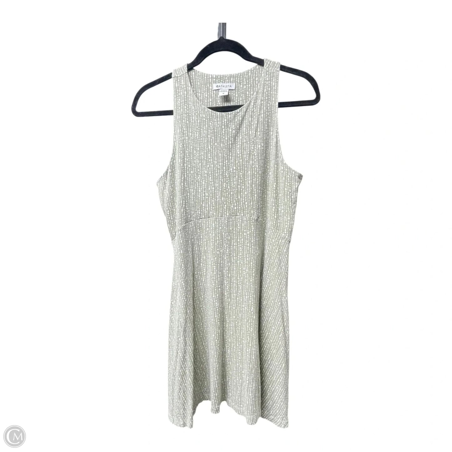 Athletic Dress By Athleta In Green & White, Size: M