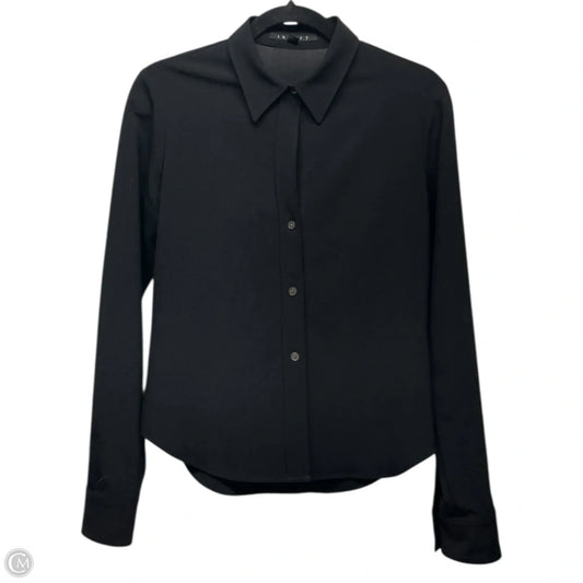 Top Long Sleeve By Theory In Black, Size: M