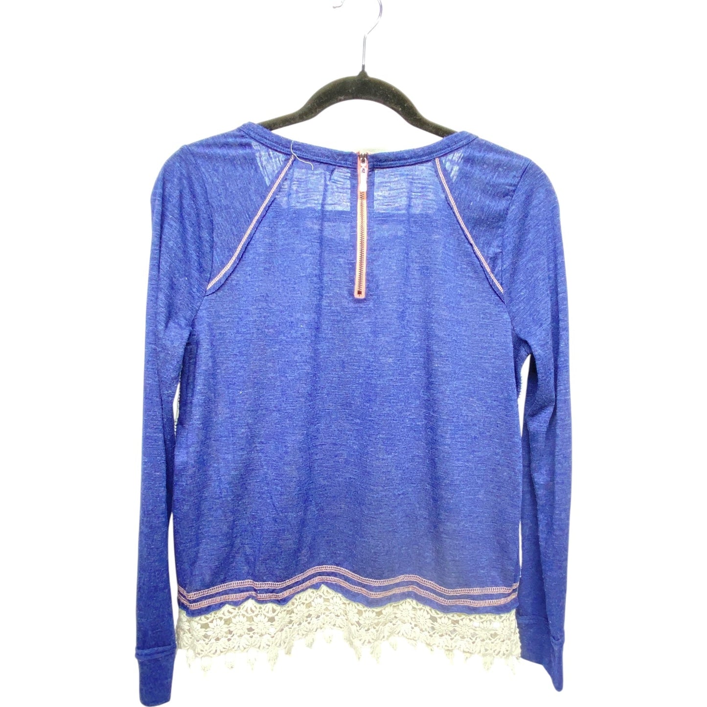 Top Long Sleeve By Altard State In Blue & White, Size: M