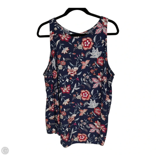 Top Sleeveless By Old Navy In Floral Print, Size: 2x