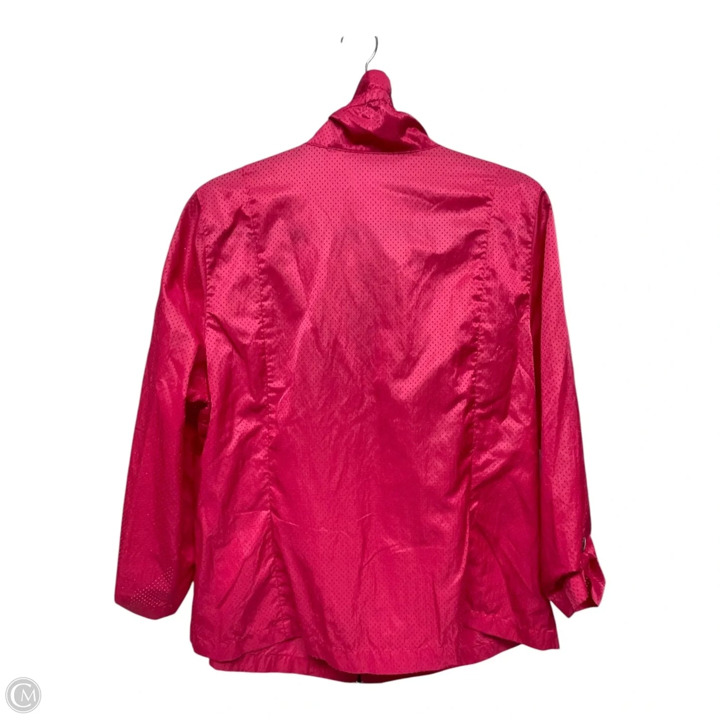 Jacket Windbreaker By Chicos In Pink, Size: L