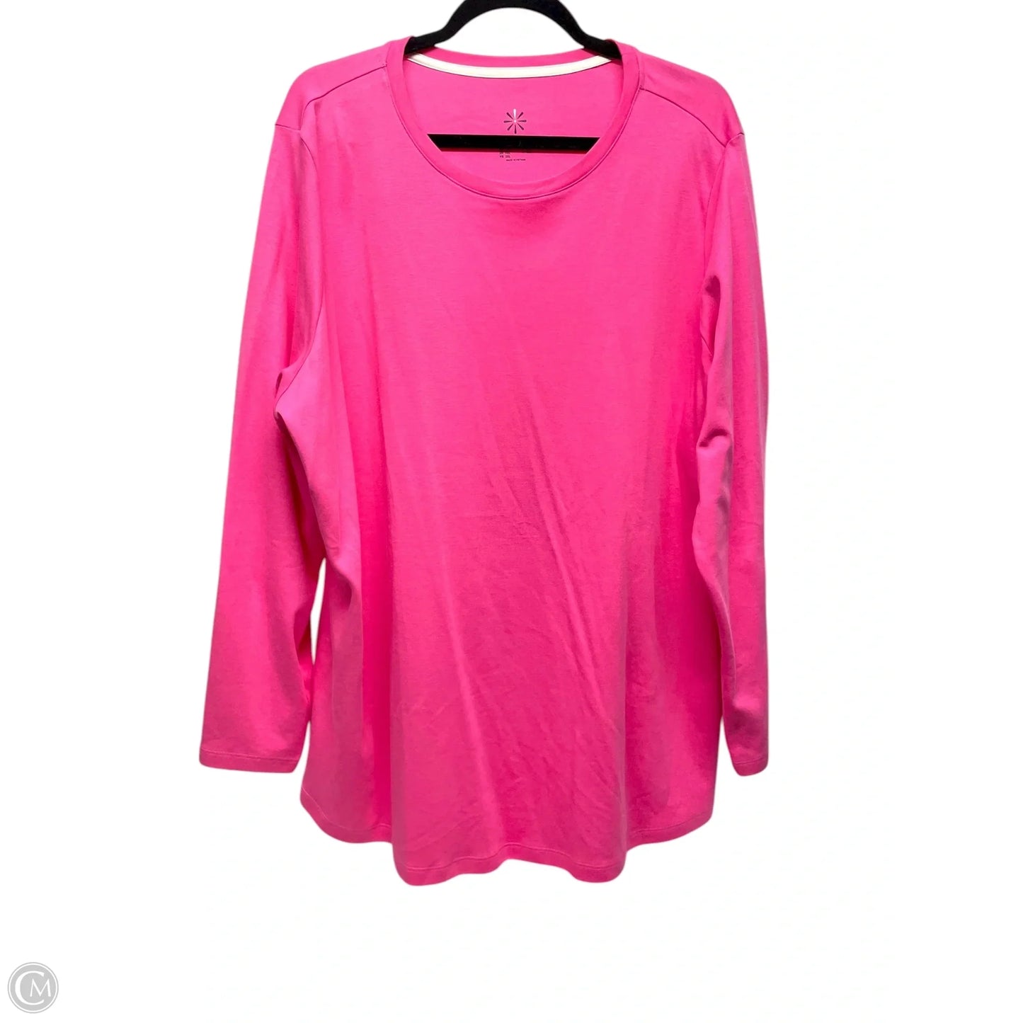 Top Long Sleeve Basic By Isaac Mizrahi Live Qvc In Pink, Size: 2x