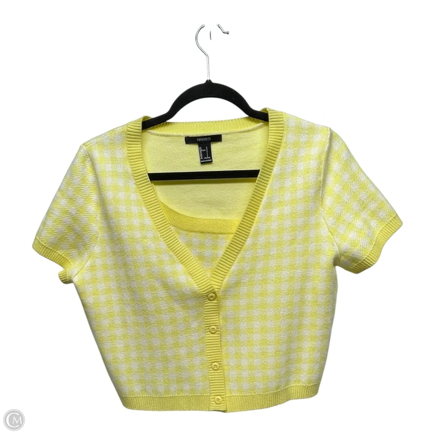 Sweater 2pc By Forever 21 In Plaid Pattern, Size: L