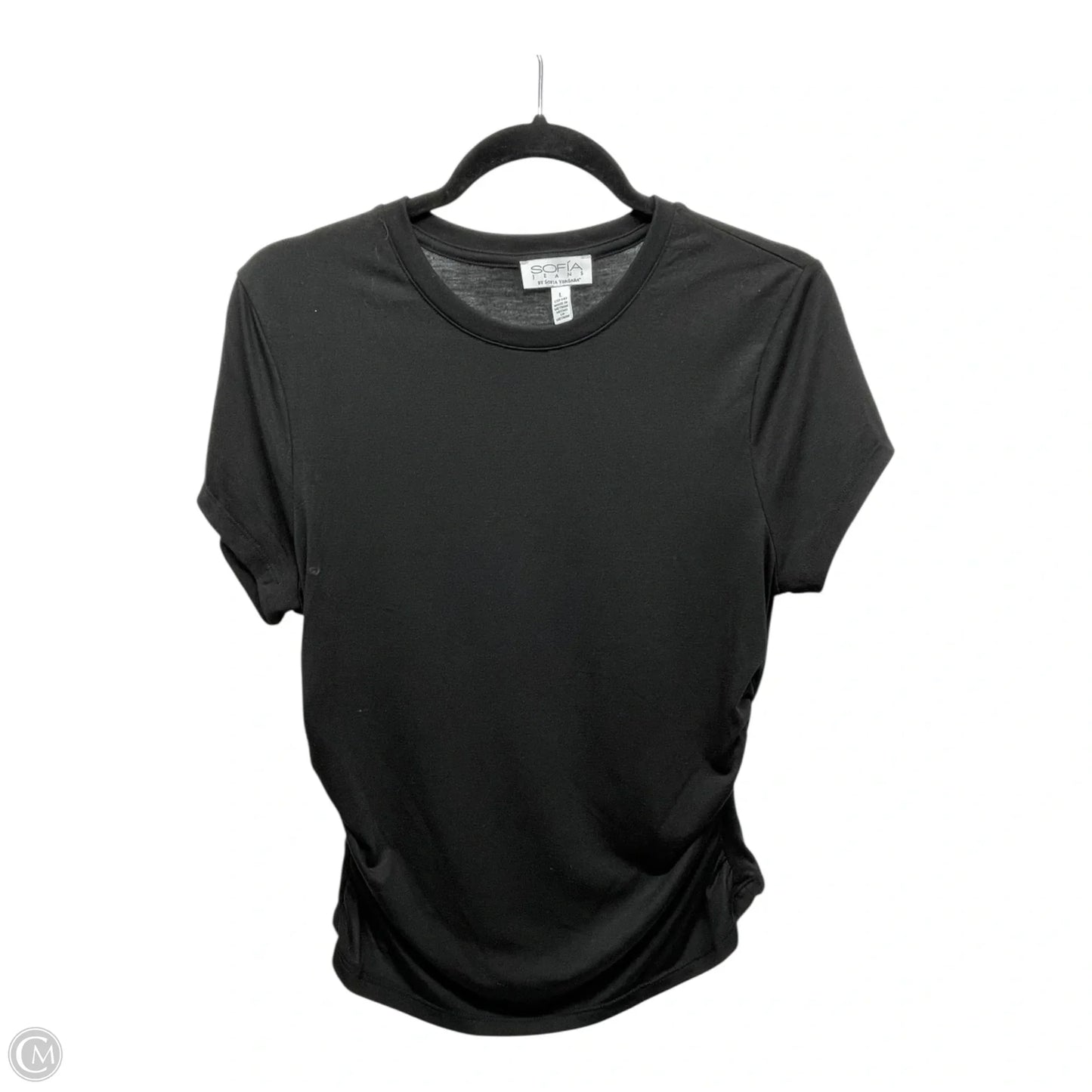 Top Short Sleeve By Sofia By Sofia Vergara In Black, Size: L