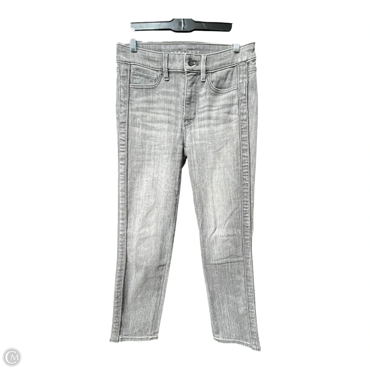 Jeans Straight By White House Black Market In Grey Denim, Size: 4