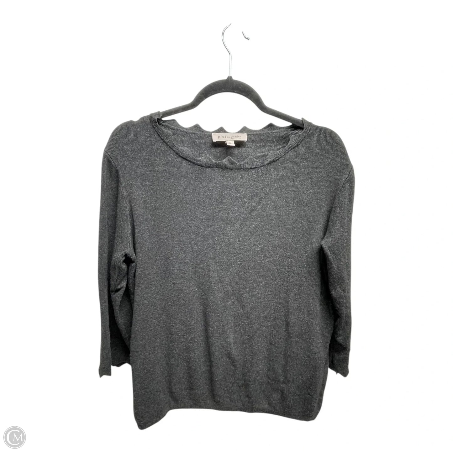 Sweater By Philosophy In Grey, Size: L