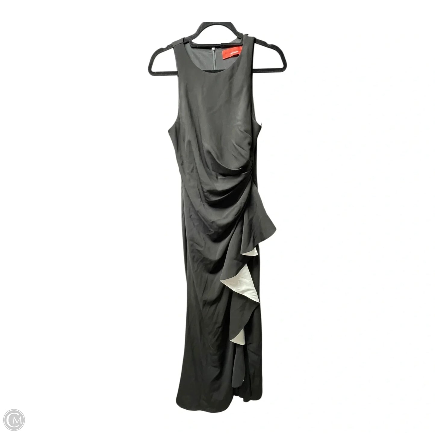 Dress Party Long By Carmen Marc Valvo In Black & White, Size: 8