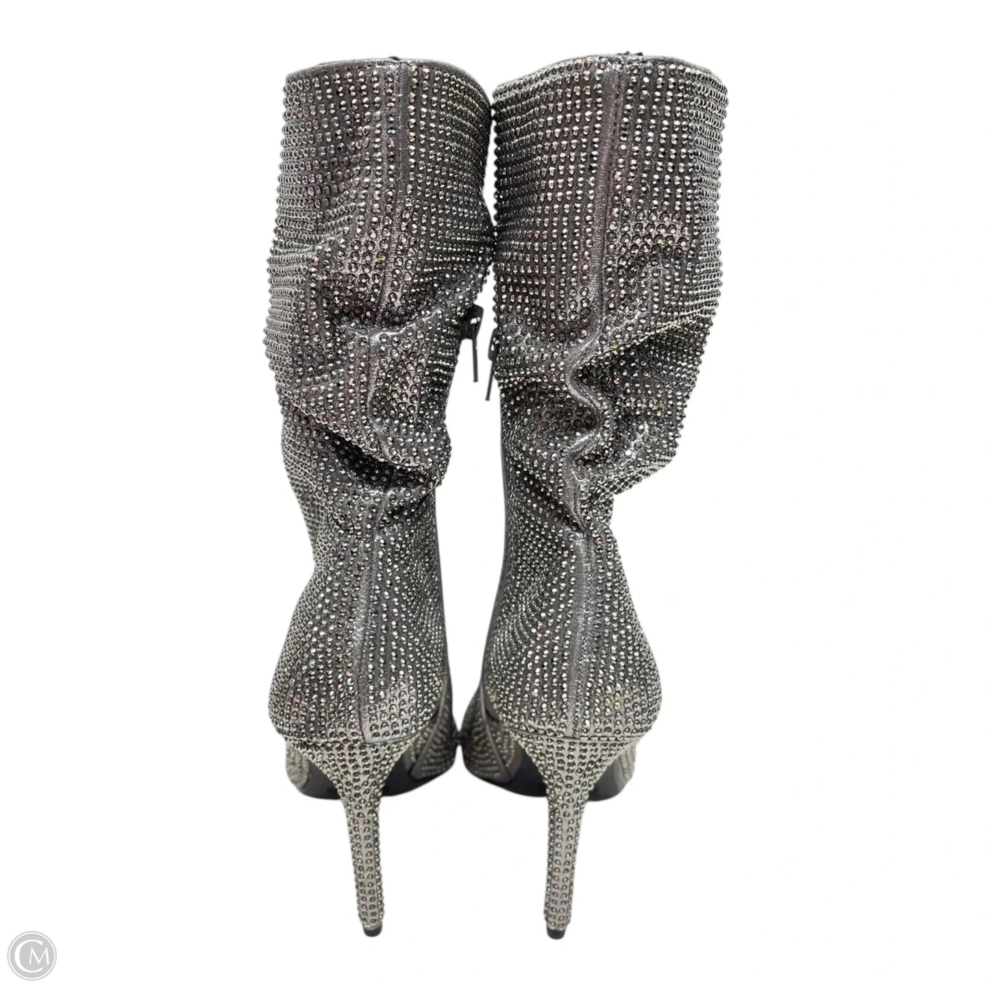 Boots Mid-calf Heels By Thalia Sodi In Silver, Size: 5