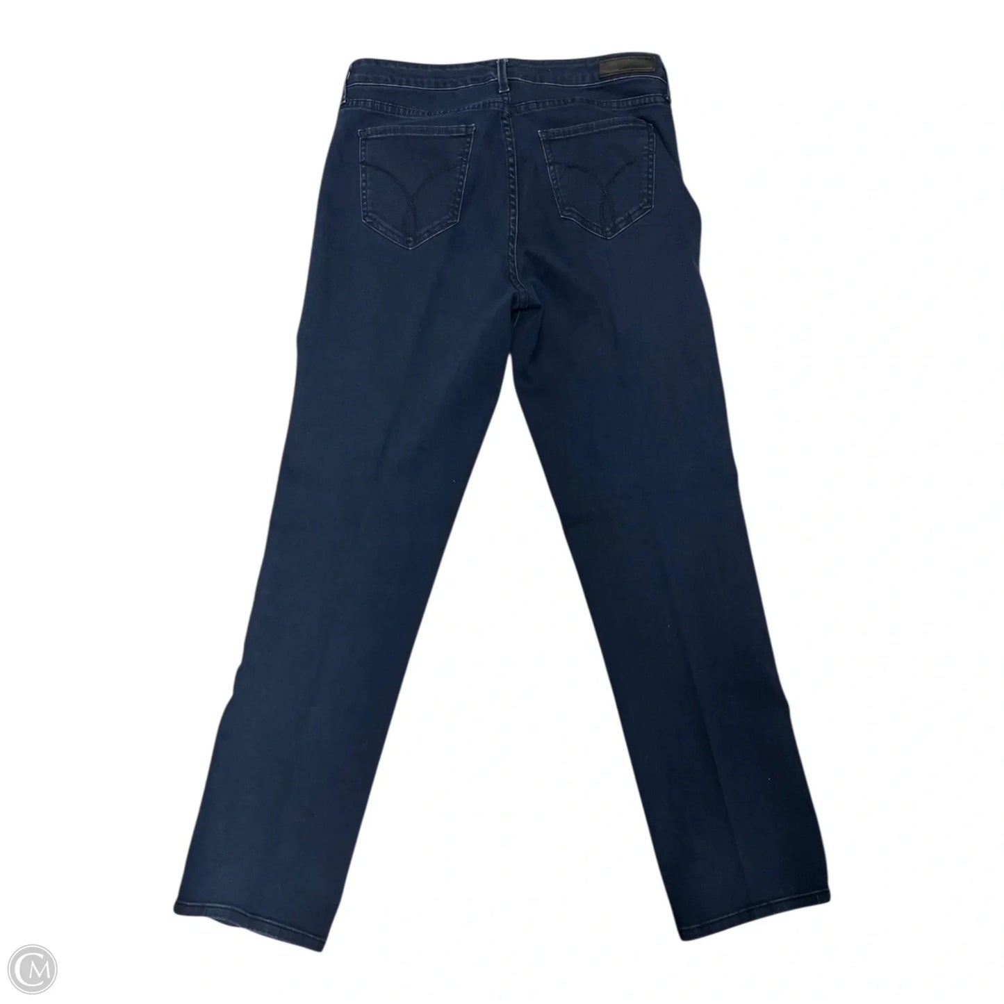 Jeans Straight By Calvin Klein In Blue Denim, Size: 10