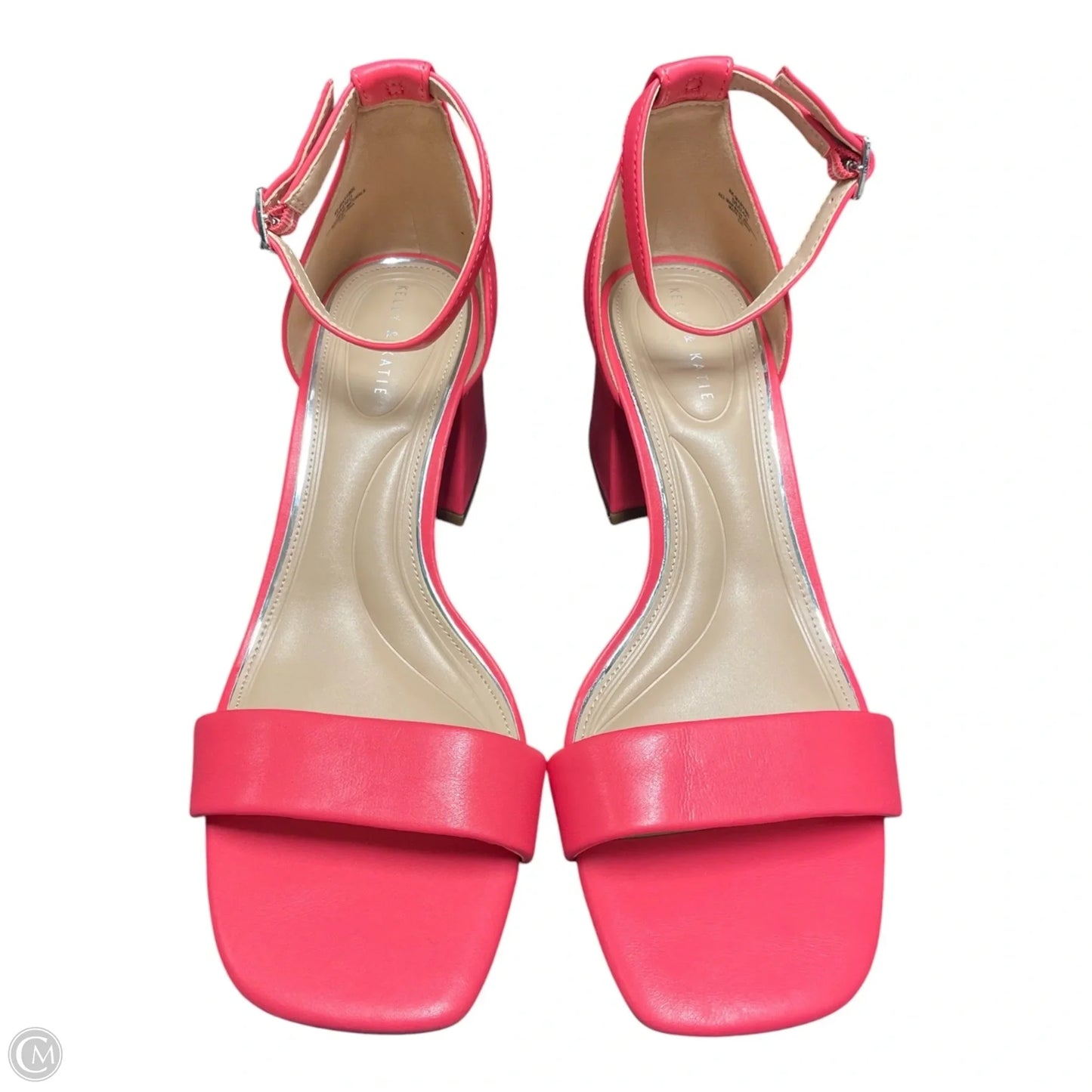 Sandals Heels Block By Kelly And Katie In Pink, Size: 9