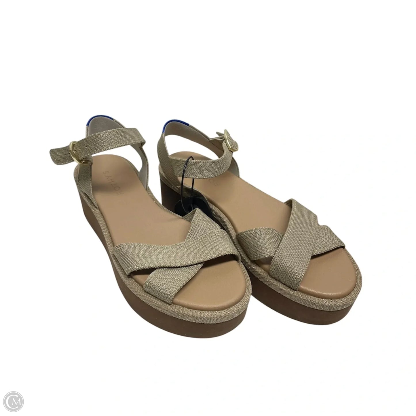 Sandals Heels Platform By Rothys In Gold, Size: 8.5