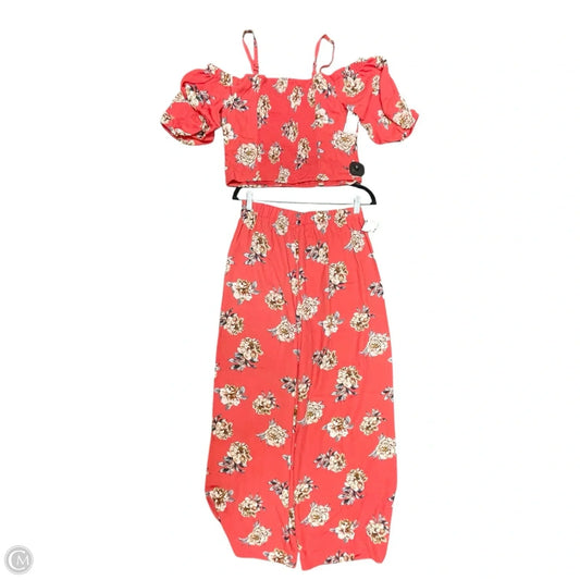 Pants Set 2pc By LIVE TO BE SPOILED In Floral Print, Size: M